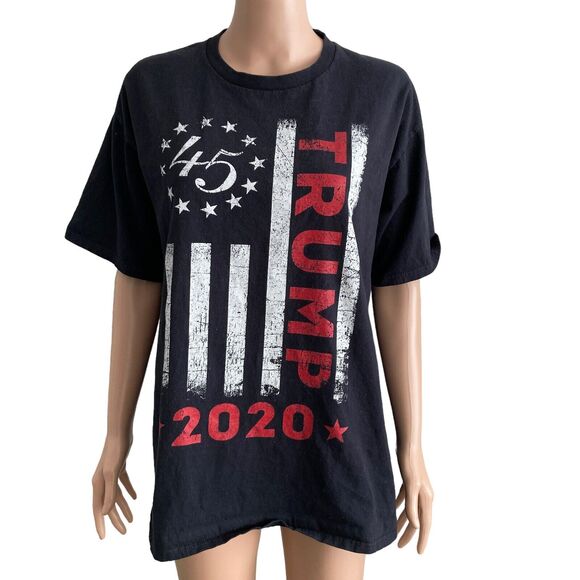 Trump 2020 Tshirt Mens Size XL American Flag Stretch Political Donald Trump - Picture 7 of 7